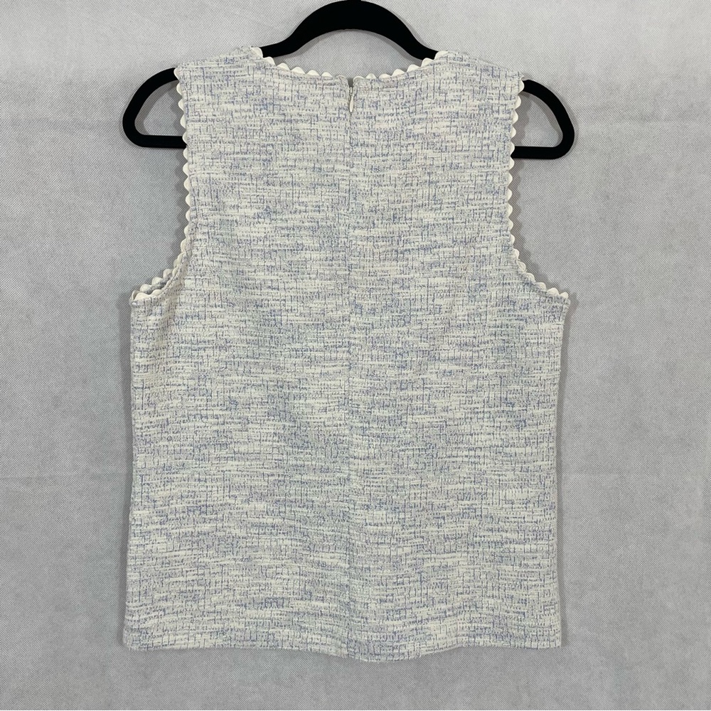 J.Crew Textured tank top with scallop trim - Picture 2 of 4